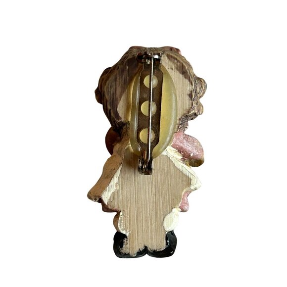 Little Girl Holding Kitty Cat Figurine Brooch Pin - Picture 3 of 5